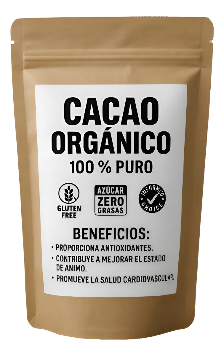 Cacao Orgánico 100% En Polvo 500 gr