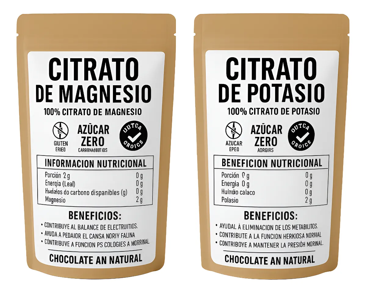 Citrato De Magnesio 500 Gr + Citrato De Potasio 500 Gr