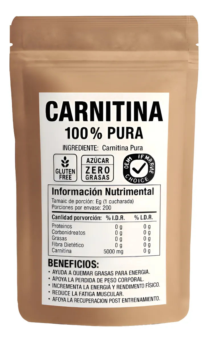 L-Carnitina 100% Pura 500g