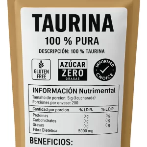 Taurina 100% Pura En Polvo 500 Grs