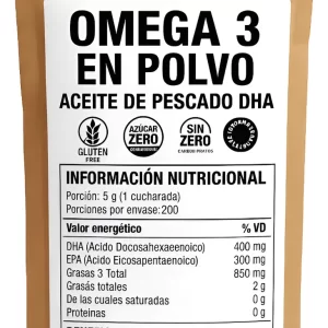 Omega 3 En Polvo Aceite De Pescado Dha 250 gr