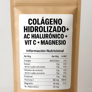 Colágeno Hidrolizado + Ácido Hialurónico+ Vitamina C + Magnesio