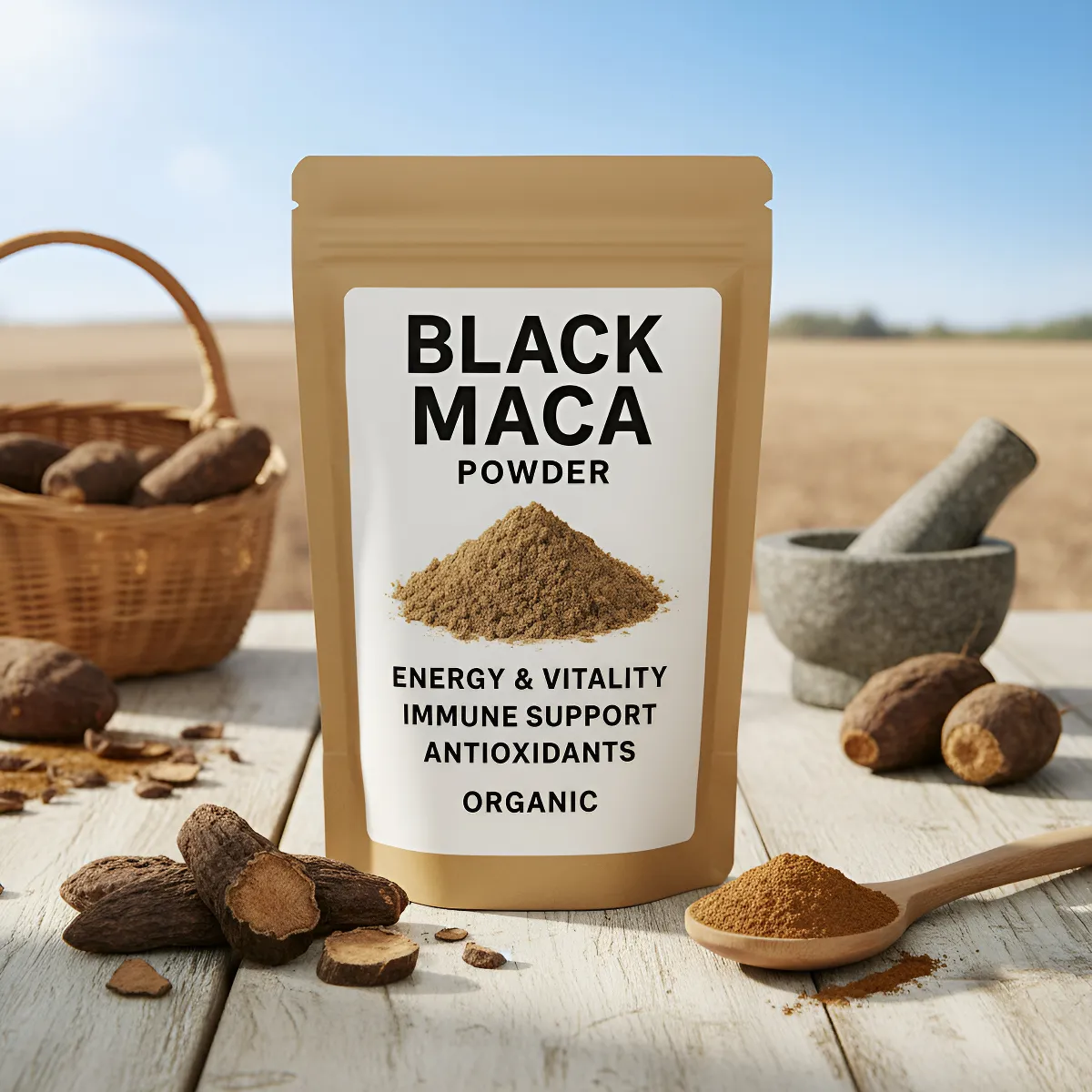 Maca Negra Pura Orgánica Premium 1 kg - Imagen 2