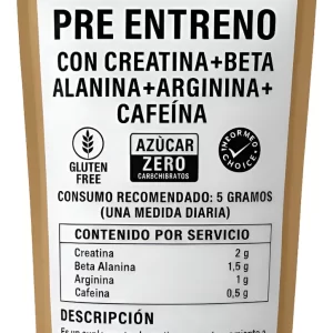 Pre Entrenamiento Creatina Arginina Beta Alanina 1 kg